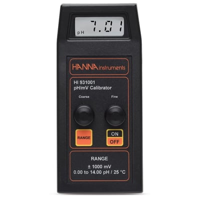 Hanna HI931001 pH/ORP Simulator – portable calibration tool for water treatment and industrial applications.